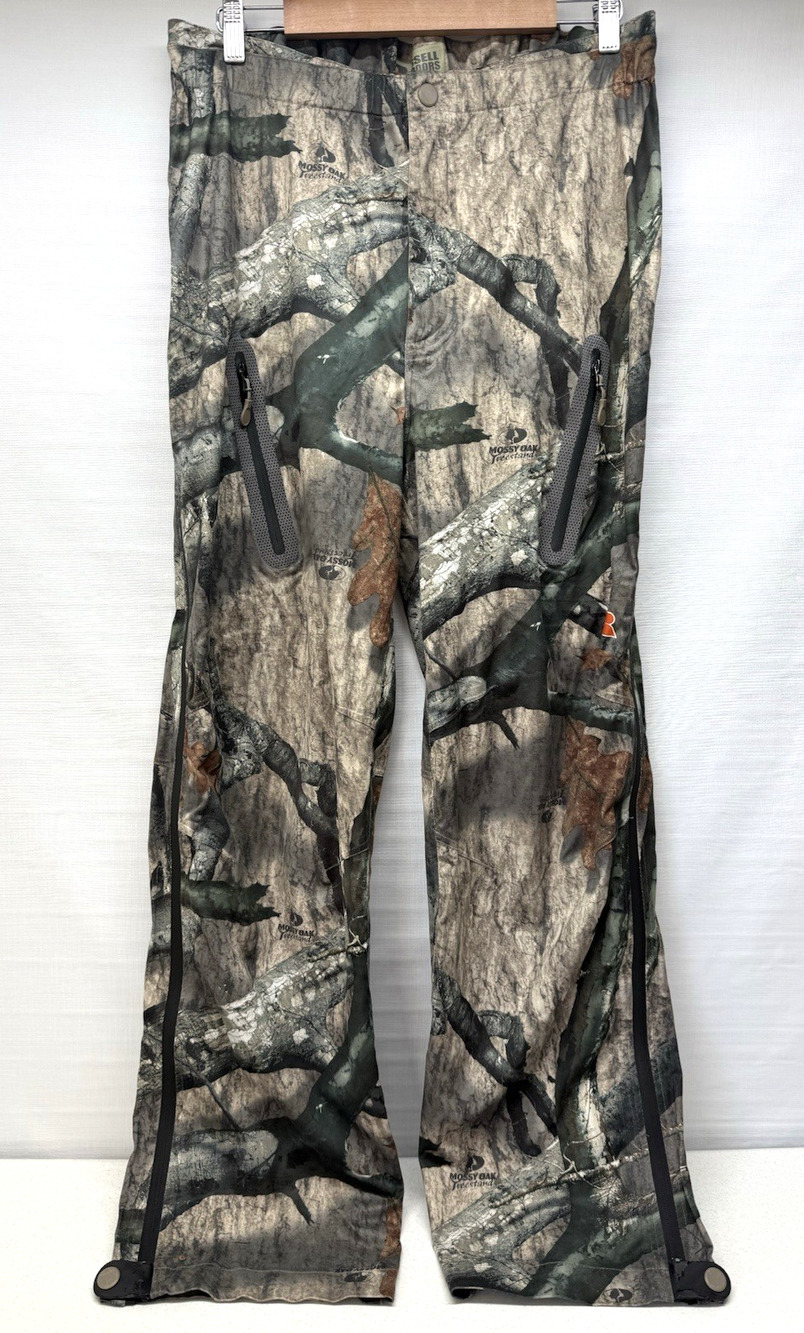 Russell Outdoors Cyclone APX L5 Rain Pants Mossy Oak TreeStand Camo Hunting Med
